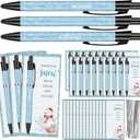 Sayglossy 24 Sets Winter Appreciation Gifts Bulk for Staff Snowflake Thank You Gift for Office Coworker Snowman Sublimation Ballpoint Pens Xmas Cards with Ties Ideas for Employee Team