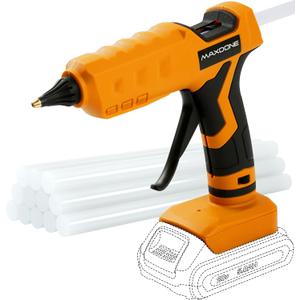 100W Cordless Hot Glue Gun for DeWalt 20V MAX Battery (Tool Only) Wireless Power Glue Gun Full Size with 12pcs Glue Sticks(0.43")(11mm) for Art DIY Craft Home Repair School(Battery Not Included)