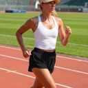 Women's Running Shorts High Waist Quick Dry Athletic Shorts with Liner Workout Gym Yoga Shorts814 (M)