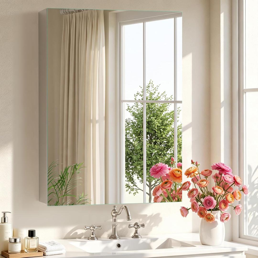Medicine Cabinet Mirror,Bathroom Mirror with Storage 24 x 32 in