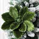 8 Pcs Large Christmas Flower Magnolia Flowers Christmas Tree Decoration Artificial Poinsettia Stems Velvet Xmas Ornaments for Xmas Tree Table Decor (Forest Green,12 Inch)