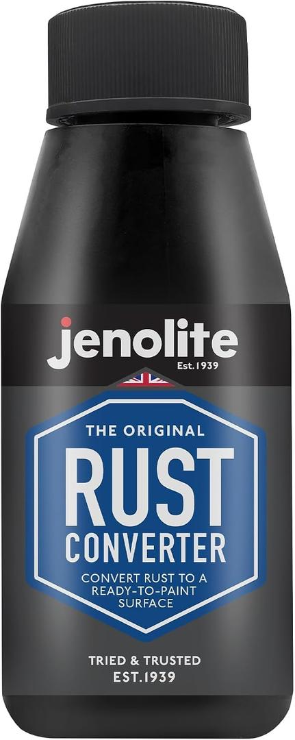 JENOLITE Rust Converter for Metal | 150ml (5 fl oz) | Rust Converter & Inhibitor | Rust Remedy, Rust Reformer for Metal | Convert Rust to A Ready to Paint Surface (BBD 05/17/29)