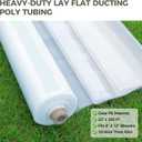 Lay Flat Ducting Poly Tubing, 22Inch x 200 FT Clear PE Vent Hose for 8" and 12” Blowers, 10-Wire Thick Heavy Duty Flexible Ventilation Tubing, Tear Resistant Poly Duct for Jobsite&Industrial Airflow