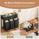 Laundry Sorter 3 Section, 120 L Laundry Hamper with 2 Drawers & 2-tone Top Panel, Rolling Laundry Basket Organizer with Pull-Out Removable Oxford Fabric Bags for Laundry Room Organization UNZYL006BVV3