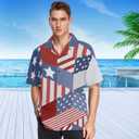 visesunny Mens Casual Button Down Short Sleeve Hawaiian Shirt Aloha Shirt (XL)