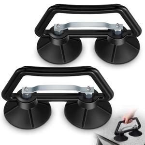 Shimeyao 2 Pcs Heavy Duty 5 Double Suction Cup Panel Elevator for Steel Raised Floor Panels Tile Marble Glass and Granite