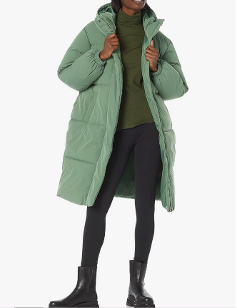 Amazon Essentials Women's Oversized Long Puffer Jacket (Plus Size)
