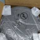 Ottoman, Small Foot Stool, Round Leather Pouf Ottoman, 13''L x 13''W x 10.2''H Foot Rest with Non-Skid Rubber Legs for Living Room Bedroom Couch Entryway, Grey