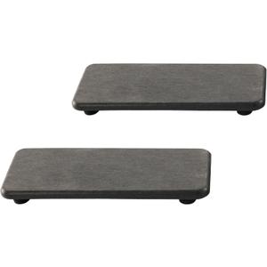 2 Pcs Water Absorbing Stone Trays, Kitchen/Bathroom Sink Soap Dish, Diatomite Tray Used for Hand Soap & Cosmetic Bottles in The Modern Home, 3.15" W x 6.3" L, Dark Gray