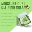 Hydrating Curl Cream with Coconut Oil for Curly Hair, Curl Defining Cream Enhances Waves for Women, Reduce Frizz, Define Textures, Curly Hair Products, 8.8oz
