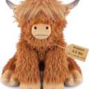 22" & 4.5 lbs Highland Cow Weighted Stuffed Animal, Adjustable Sitting & Laying Plush Toy Pillows with Removable Ceramsite Bag for Companion, Cuddly & Soft Gifts for Adults, Kids, Boys and Girls