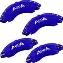 AOOA Aluminum Blue with White Logo Caliper Covers Fits Dodge Charger/Challenger GT/RT/Chrysler 300 (Front Double Piston) (set of 4)