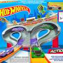 Hot Wheels Track Set Super Speed Blastway Playset, Dual-Track Racing for 1 or 2 Players, Includes 1:64 Scale Toy Car
