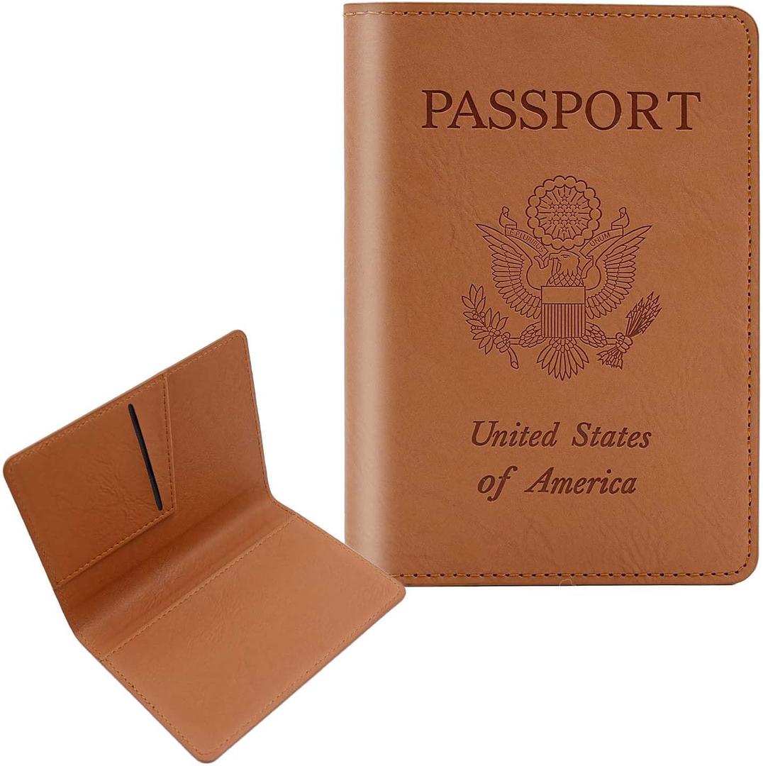 2 x Cnycmy Passport Holder for Travel,Passport Cover Case with RFID