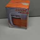 Portable Ceramic Space Heater w/Thermostat, 1500W Indoor Electric Space Heater Fan with Overheat and Tip-Over Protection, Heat Up 200 Square Feet for Office Room Dorm Use, Silver