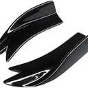 Universal Rear Diffuser Car Spoiler, Rear Bumper Lip Body Canard Spoilers Black Lip Side Skirt Spoiler Splitter Protector Exterior Decoration Trim Kit Anti-Scratch (10.6inch,Smooth Black)
