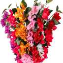 RECUTMS Hanging Plants Flowers for Outdoor Silk Bougainvillea (Mixed Color, Bougainvillea 12 Bundles)