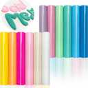 12Pcs DUEUIOE Puff Vinyl Heat Transfer 12x10Inch, Puff Vinyl Heat Transfer for Tshirts Sweatshirts Hats 3D Texture Puff Vinyl, Ideal for HTV Craft Projects, Easy to Use Puff Heat Transfer Vinyl