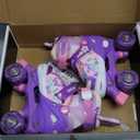 Sowume Adjustable Roller Skates for Girls and Women, All 8 Wheels of Girl's Skates Shine, Safe and Fun Illuminating for Kids Size S (10-13) USA