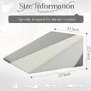 Cotton Wedge Pillow Cover, 24" x 24" x 12", Light Grey, 25x25x12.5 Inch