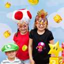 2 x 8Pcs Mario Party Decorative Glasses, Cosplay Decorative Glasses, Ideal for Super Bros Themed Birthday Decoration & Party Gifts