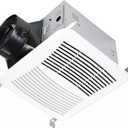 Canarm SE110 Ultra Quiet Bathroom Exhaust Fan - 110 CFM, 0.9 Sones, Energy Efficient, 6” Duct, Low Profile Grille, Medium