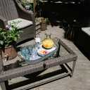 Creative Co-Op Oval Galvanized Metal Tray with Handles