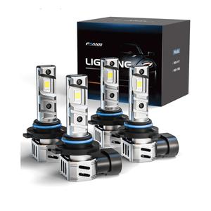 FRANXI 9005/HB3 9006/HB4 Bulbs Combo Fog Lights, 120W 32000LM Super Bright 6000K Cool White, 1:1 Design with Cooling Fan, Plug and Play, Pack of 4