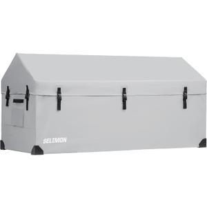 174 US Gallon Outdoor Storage Box Waterproof Soft Shell Tarpaulin Deck Box for Patio Furniture Outdoor Cushions, Throw Pillows, Garden Tools