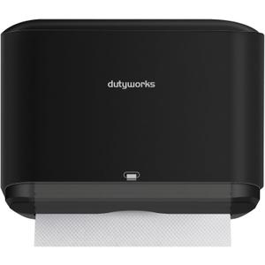 Paper Towel Dispenser Wall Mount, Multifold Paper Towel Holder Adhesive Hand Towel Dispenser for Bathroom Kitchen Commercial, Black