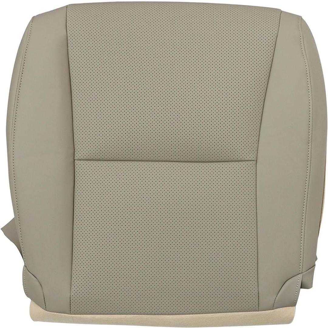 SecosAutoparts Driver Perforated Leather Bottom Replacement Seat Cover Light Tan Compatible with Lexus RX350 RX450h 2010 2011 2012 2013 2014 2015