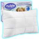 Nuzzle Adjustable Firm Pillow , Luxury Standard Size Bed Pillow Hotel Collection - Best Adjust Height Soft Cooling Pillow for Back, Stomach or Side Sleepers - Home Gifts