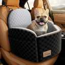 Dog Car Seat for Small/Medium Dogs,Pet Dog Booster Car Seat Puppy 1535 lbs with Soft 4+2in Detachable Pads Detachable Elevated Cushion and Washable Cover Safety Belt Storage Pockets Easy to Install