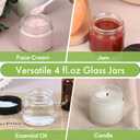 2 oz Small Glass Jars 24 Pack with Black Lids, Durable Clear Comestic Jars with Inner Liners for Creams, Lotions Crafts, DIY Skincare