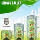 Breeze Touch 6 Pcs Plant Protectors from Animals, 12" H x 12" D Metal Plant Cages for Outdoor Plants, Sturdy Garden Cloches for Plants, Anti-Scratch Chicken Wire Mesh/Fencing, Strawberry Protector