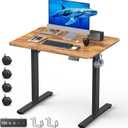 32" Small Rolling Electric Standing Desk Adjustable Height for Home Office, 32 x 24 Inch
