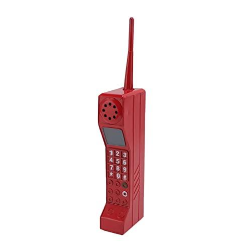Retro Brick Cell Phone Ornament, Vintage Cellular Phone Model, Old Fashioned Cell Phone Template for Family Decoration Simulation Photographic Ornaments(Red)