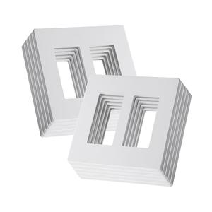 Bates- Screwless Decorator Wall Plates, White, 10 Pack, Screwless 2 Gang Wall Plate, Switch Cover Plate, Electrical Outlet Cover
