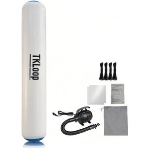 6FT/10FT Inflatable Boat Fender with Electric Pump,Heavy-Duty PVC Dock Bumper,Inflatable Boat Bumper with D-Rings, Storage Bag & Repair Kit for Pontoon, Yachts, Jet Ski,Fishing Boat