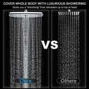 High Pressure Rain Shower Head: Upgrade Shower Heads with Handheld Spray Combo with Fixed Showerhead and 10 Sprays Handheld Shower Head, Detachable Shower head Built-in Magnetic Docking and Power Jets (2.5GPM, Chrome)