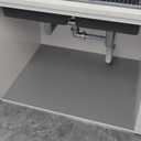 Under Sink Mats-20" x 16" (Cut-to-Fit) Absorbent Shelf Liner for Kitchen&Bathroom Cabinets | Non-Slip, Quick-Dry Cabinet Liner for Under Sink, Vanity & Utility Storage (Light Grey, 20''x16'')