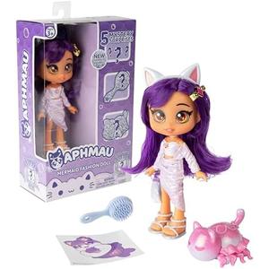 Aphmau Fashion Doll & Accessories Mermaid, 5 Mystery Surprise Toys, Exclusive Glitter MeeMeows Mini Figure, Official Merch