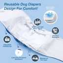 Pet Soft Dog Belly Bands - Washable Dog Diapers Belly Band for Male Dogs, Reusable Male Dogs Wraps 3pack for Doggy Puppy (Blue Plaid, L)