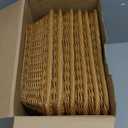 Eccliy 6 Pack Wicker Bread Baskets 15.8 Inch Woven Serving Basket for Gifts, Poly Wicker Storage Rectangle Rattan Display Trays for Bread Food Vegetables Fruit Snacks Tabletop Restaurant Home