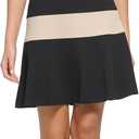 Tommy Hilfiger Women's Scuba Crepe Structured Sleeveless (12 Petite, Chino/Black/Ivory)
