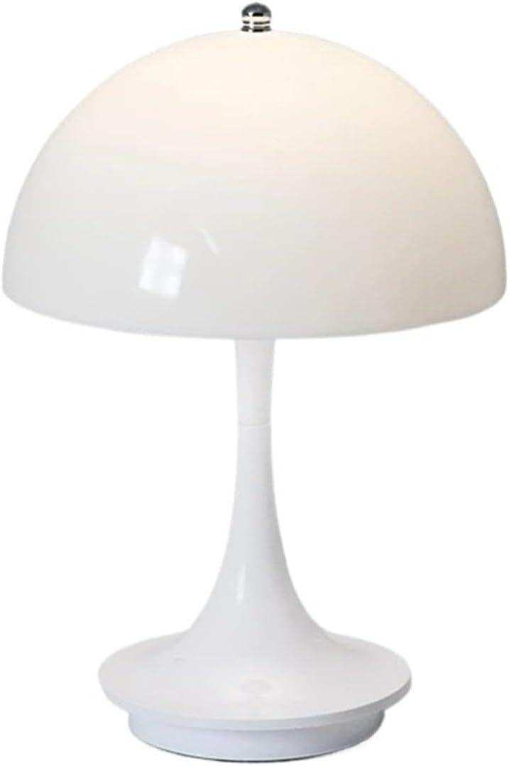 Table Lamps 3 Colors Dimming ABS Portable LED Decoration for Night Light Simple Modern Rechargeable(White)