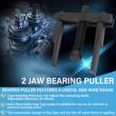 2 jaw Bearing Puller, Adjustable Two Jaw Puller Tool for Removal Small Bearing or Gears, Pulley, and Flywheel 30mm - 90mm