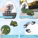 Dinosaur Egg Remote Control Car Toy, Mini 2.4 GHz Racing Cars Alloy Toy for Boys and Girls,Interactive Gifts Birthday Halloween Christmas,Black