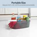 Casabella Cleaning Storage Caddy with Handle Plastic Multipurpose Organizer, Rectangle, 1.85-Gallon, Gray
