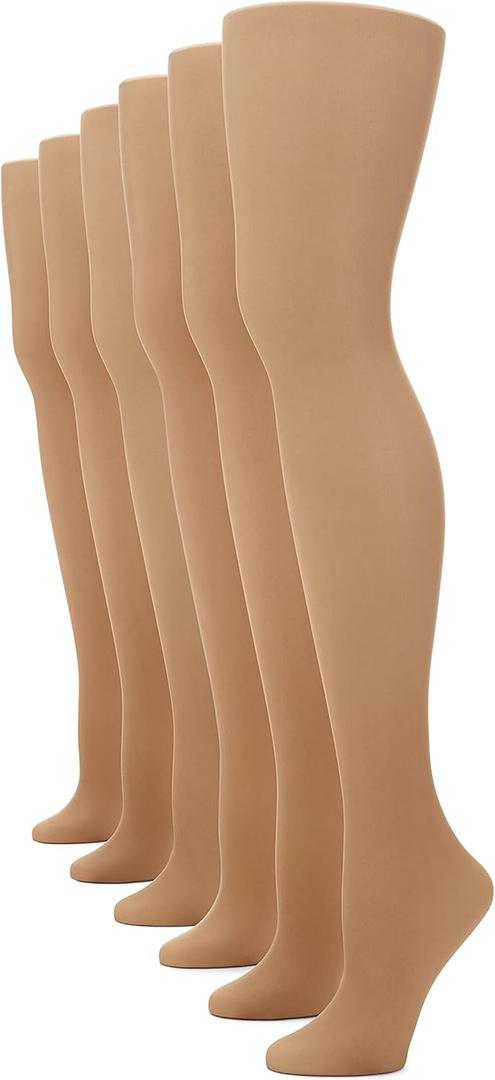 No nonsense Women's Sheer To Waist Pantyhose: Flawless Elegance and Comfort (B, Tan - 6 Pair Pack)